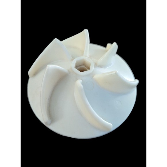 Simon Upright Vacuum Motor Fan White Design Fits Singer Hex Nut 6 Blades - Picture 1 of 4